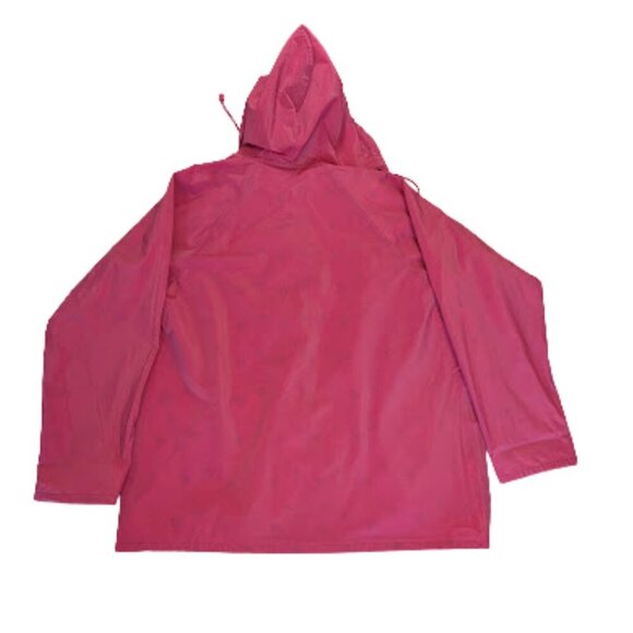 JG Hook Floral Lined Rain Jacket Size Small | Raspberry Pink Hooded Waterproof - Picture 3 of 12